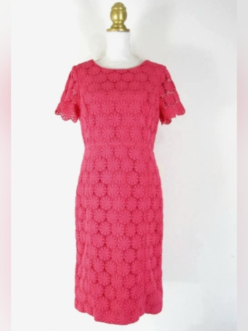 Talbots Lace Crochet Shift Floral Dress Size 4